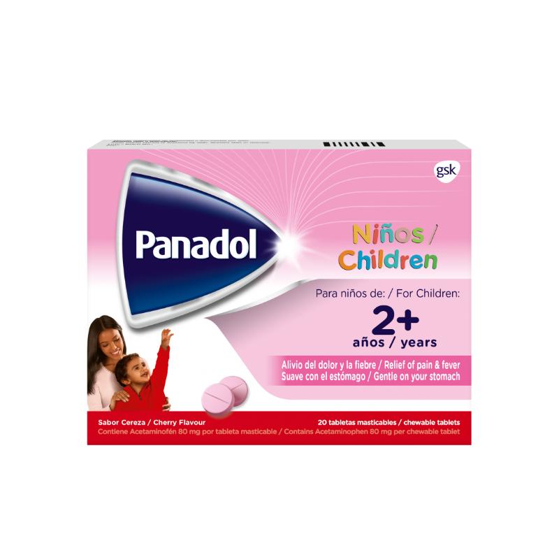 Panadol Niños Tabletas x20 - Farmacias Arrocha