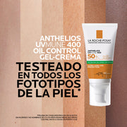 La Roche Posay Anthelios Uvmune 400 Oil Control Toque Seco Protector Solar Spf50 50Ml - Farmacias Arrocha
