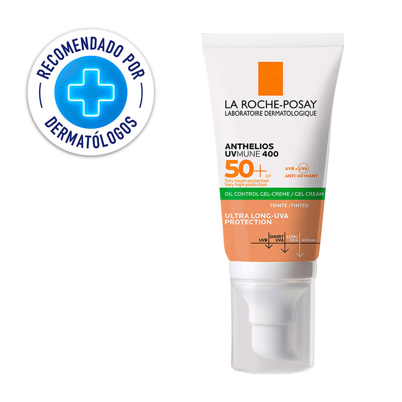 La Roche Posay Anthelios Uvmune 400 Oil Control Toque Seco Protector Solar Con Color Spf50+ 50Ml - Farmacias Arrocha