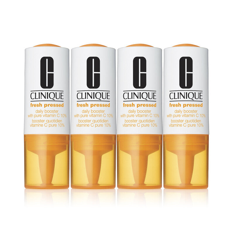 Clinique Fluido Refuerzo diario con Vitamina C 10% Fresh Pressed™ Antiarrugas  4 x 8.5 ml - Farmacias Arrocha