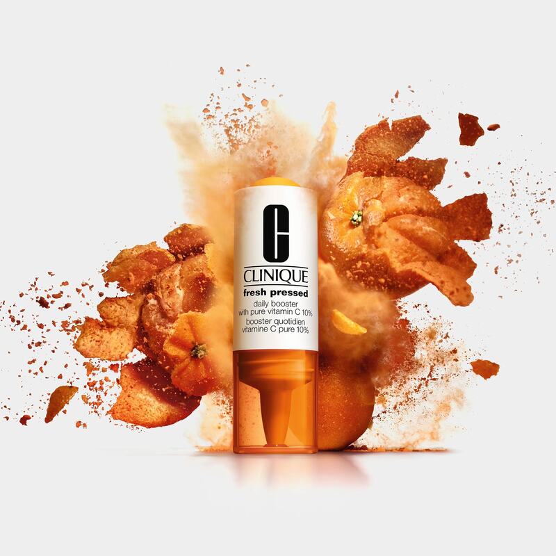 Clinique Fluido Refuerzo diario con Vitamina C 10% Fresh Pressed™ Antiarrugas  4 x 8.5 ml - Farmacias Arrocha