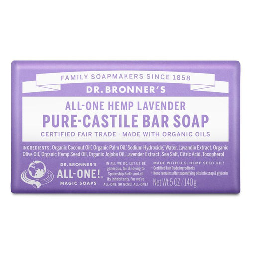 Dr. Bronner's Lavanda Jabón en Barra Puro de Castilla 140g - Farmacias Arrocha