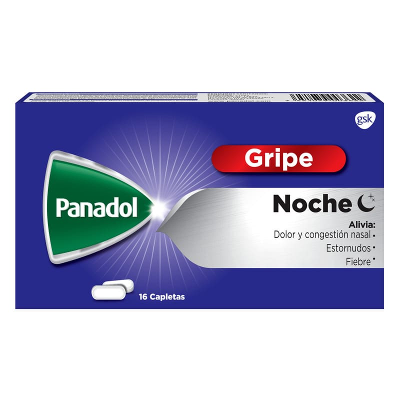 Panadol Gripe Noche X 16 Tabletas - Farmacias Arrocha