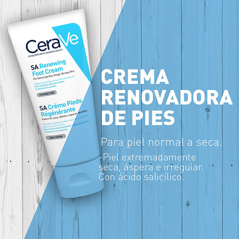 CeraVe SA Crema De Pies Renovadora 88ml - Farmacias Arrocha