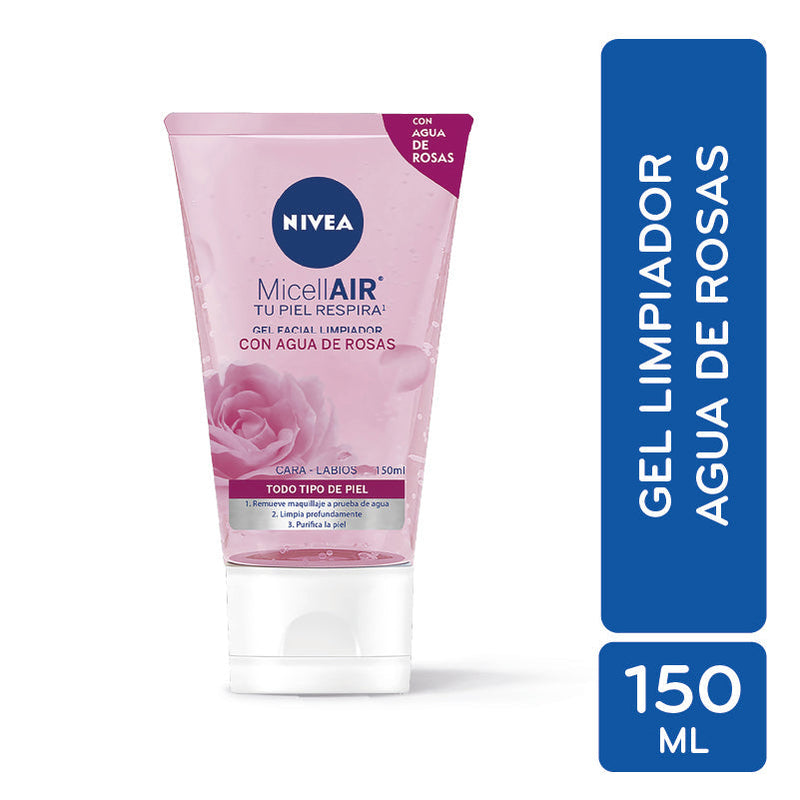 Nivea Gel Limpiador Micellar Rosas 150Ml