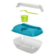 Set De 2 Envases Rectangulares Con Tapa y Cubiertos - Farmacias Arrocha