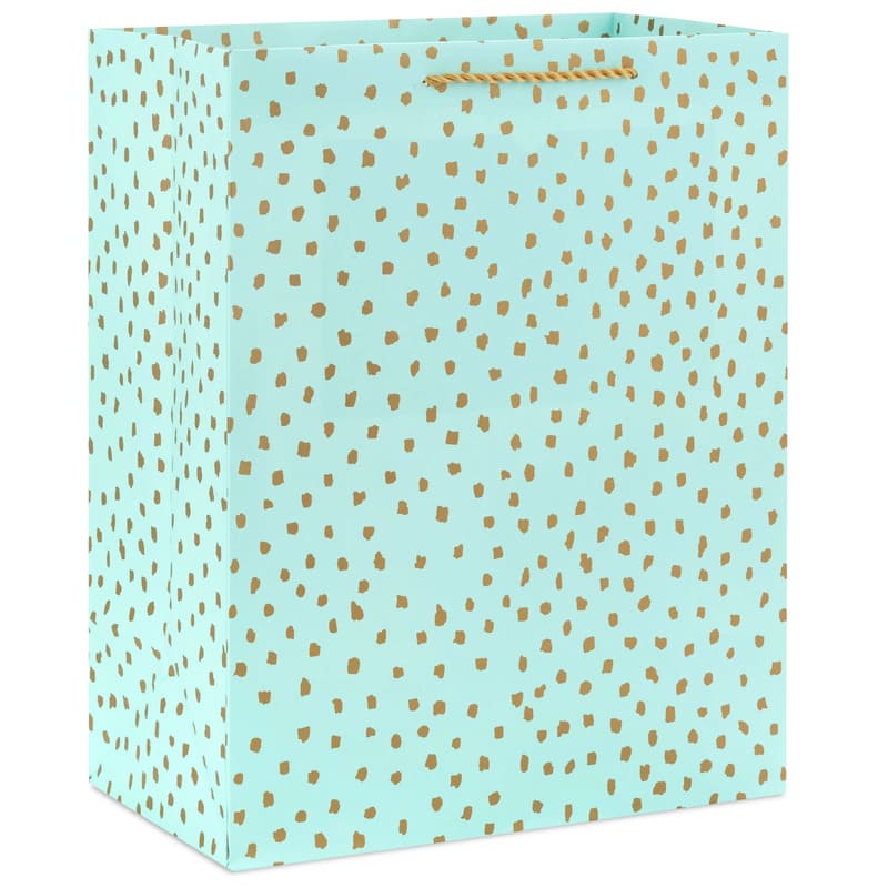 Hallmark Bolsa De Regalo Con Puntos Dorados Y Menta 13" - Farmacias Arrocha