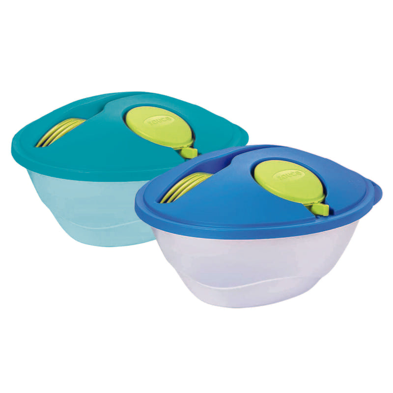 Set De 2 Envases Con Tapa y Cubiertos - Farmacias Arrocha