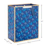 Hallmark Bolsa De Regalo Azul  Floral 13" - Farmacias Arrocha