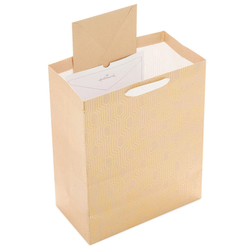 Hallmark Bolsa De Regalo Geométrico Dorado 13" - Farmacias Arrocha