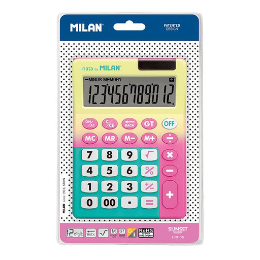 Milan Blister Calculadora 12 Digit Sunset Rosa - Farmacias Arrocha