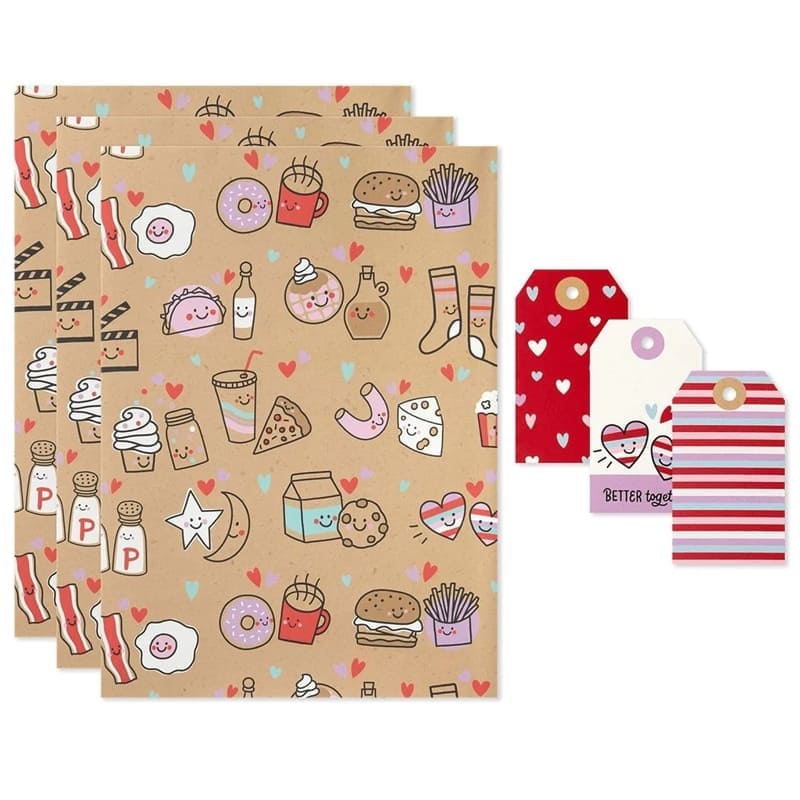 Hallmark Papel De Regalo Better Together Con Etiquetas De Regalo 3 hojas - Farmacias Arrocha