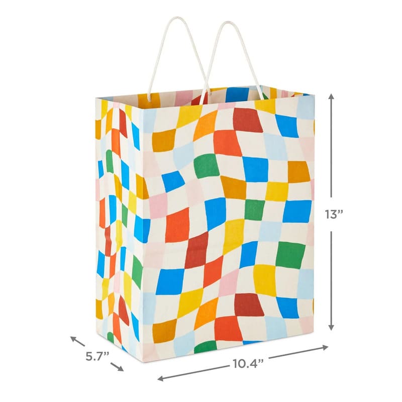 Hallmark Bolsa De Regalo Cuadros Ondulados 13" - Farmacias Arrocha
