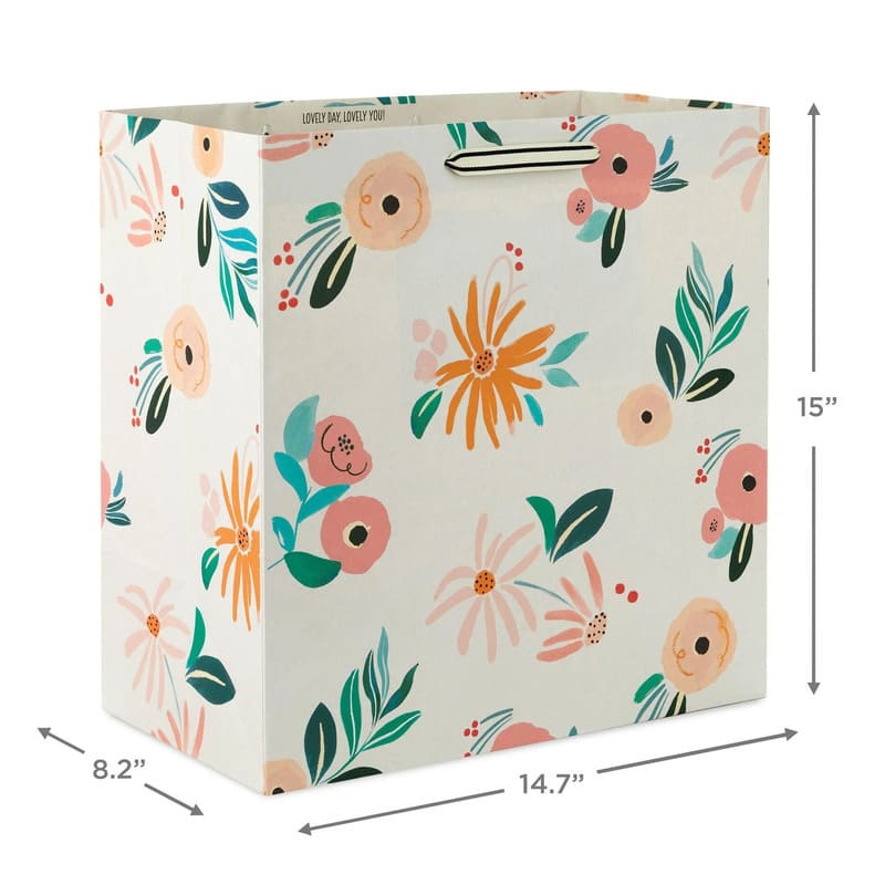 Hallmark Bolsa De Regalo Floral Delicada 15" - Farmacias Arrocha