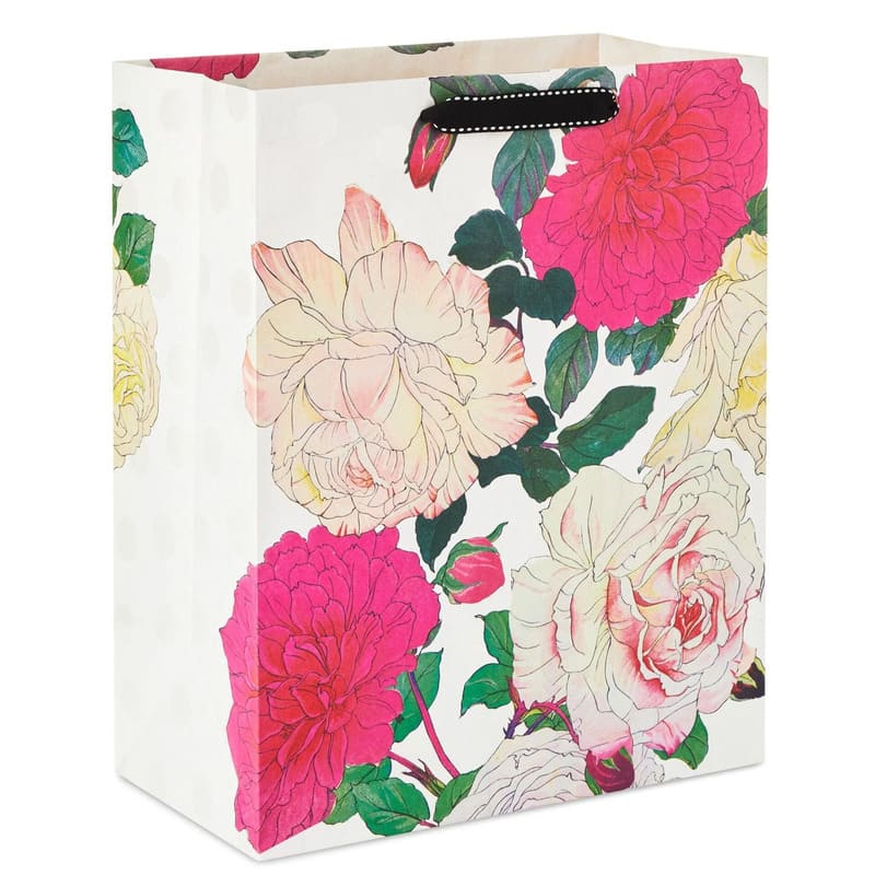 Hallmark Bolsa De Regalo Rosas Fondo Blanco 13" - Farmacias Arrocha
