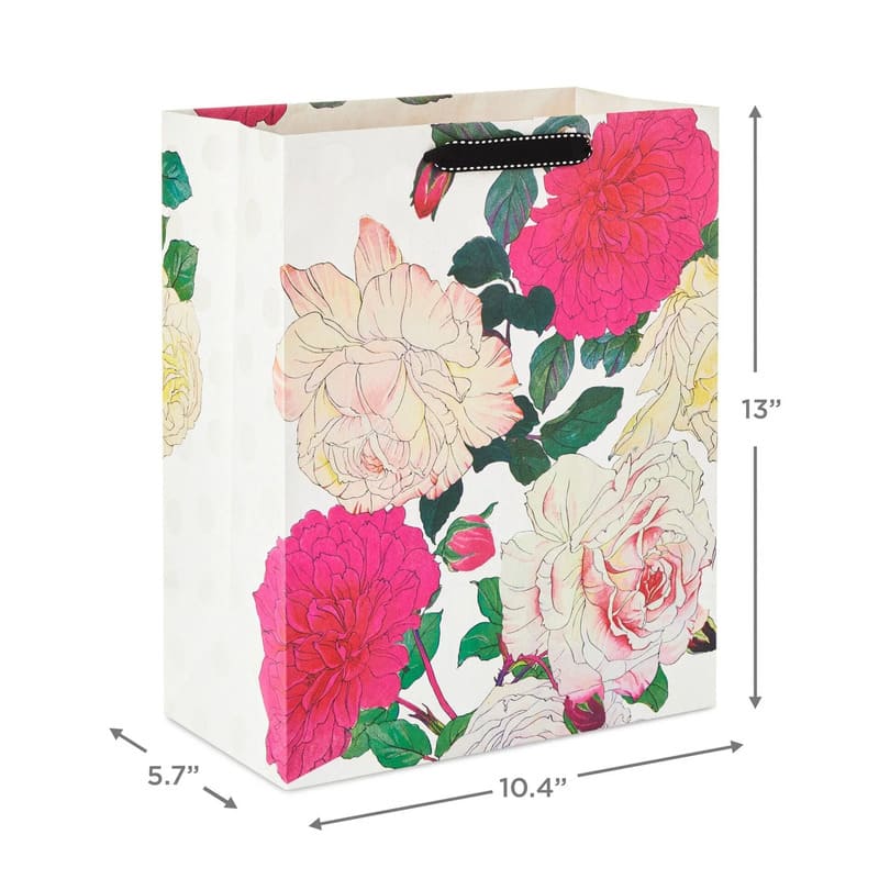 Hallmark Bolsa De Regalo Rosas Fondo Blanco 13" - Farmacias Arrocha