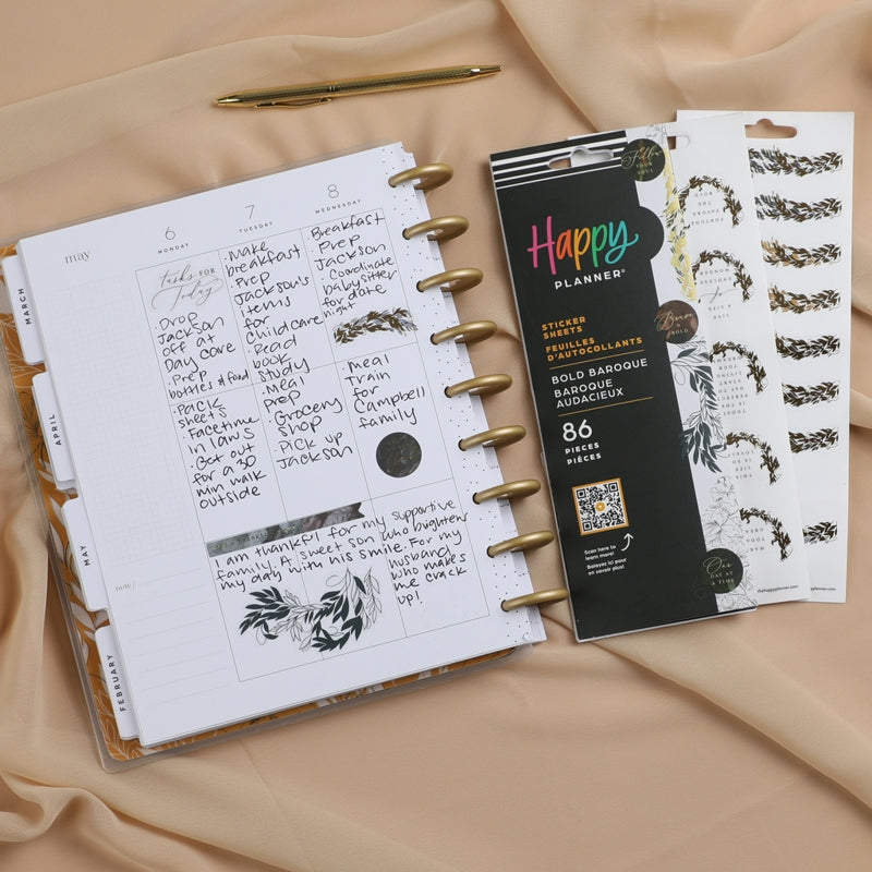 Happy Planner Hojas De Stickers Bold Baroque 86 Pzas. - Farmacias Arrocha