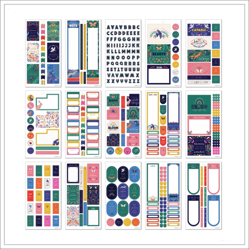 Happy Planner Hojas De Stickers Nordic Brights 487 Pzas - Farmacias Arrocha