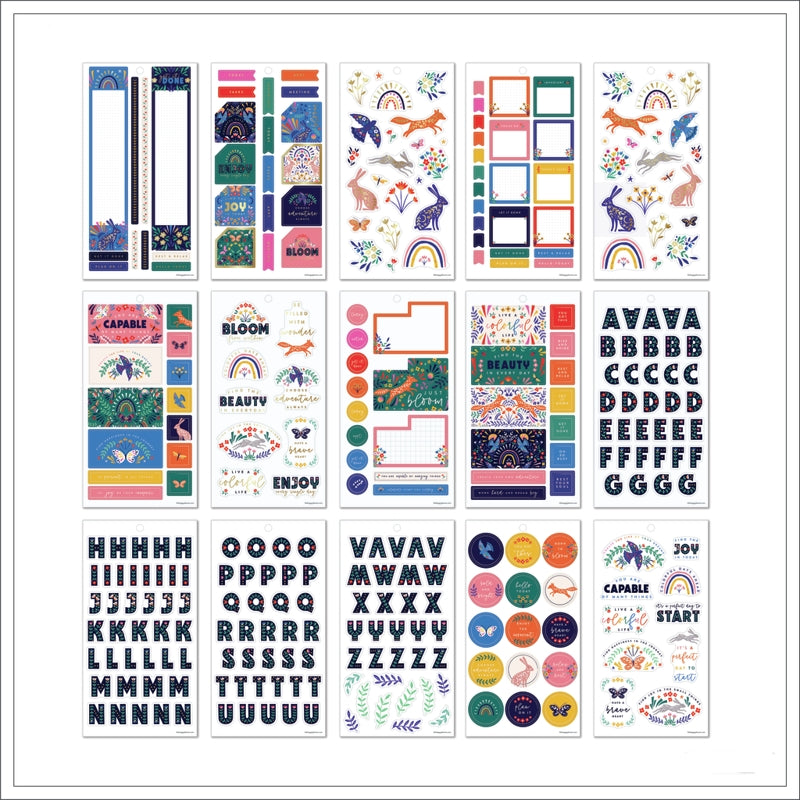 Happy Planner Hojas De Stickers Nordic Brights 487 Pzas - Farmacias Arrocha