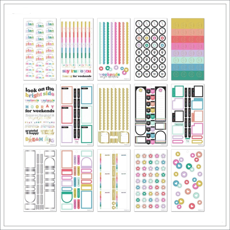 Happy Planner Hojas De Stickers Happy Brights 688 Pzas. - Farmacias Arrocha
