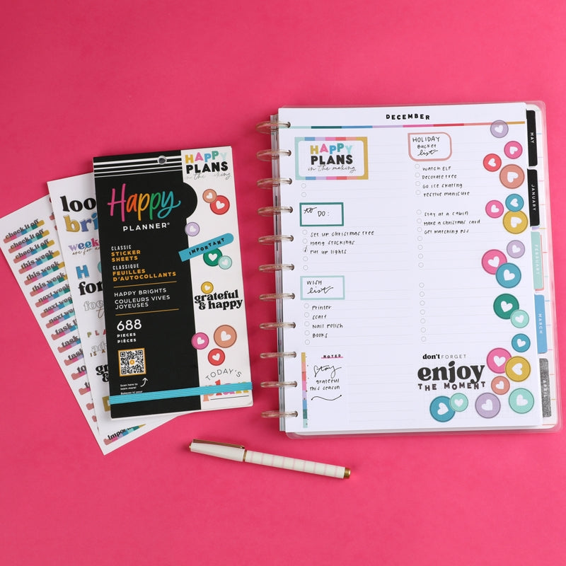 Happy Planner Hojas De Stickers Happy Brights 688 Pzas. - Farmacias Arrocha