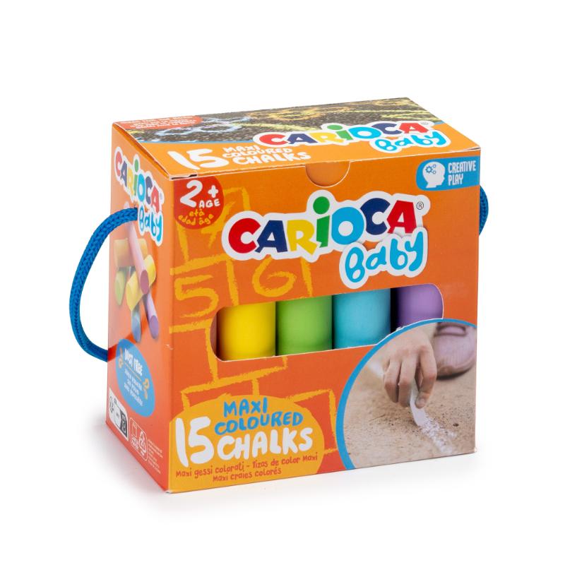 Carioca Baby Maxi Chalks 15Pcs - Farmacias Arrocha