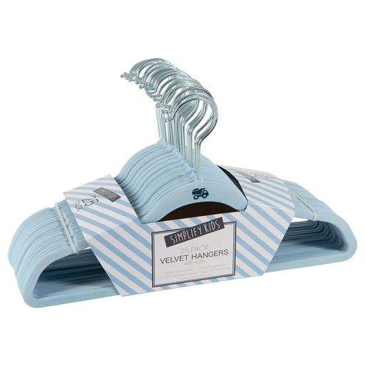 Perchas Infanties De Terciopelo 25Pzas Celeste - Farmacias Arrocha