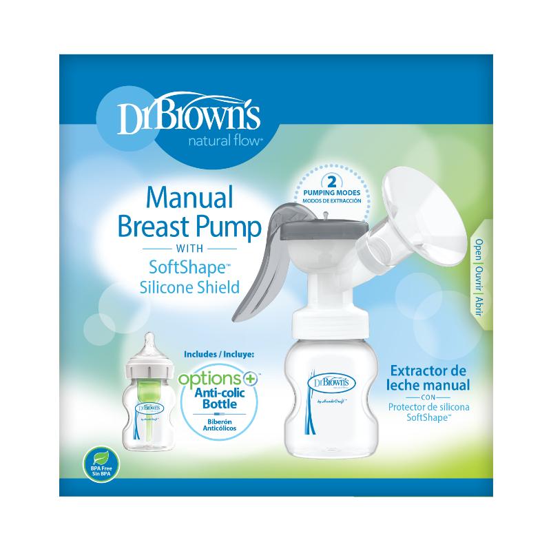 Dr Brown'S Extractor de leche manual  y biberón de cuello ancho anticólicos - Farmacias Arrocha