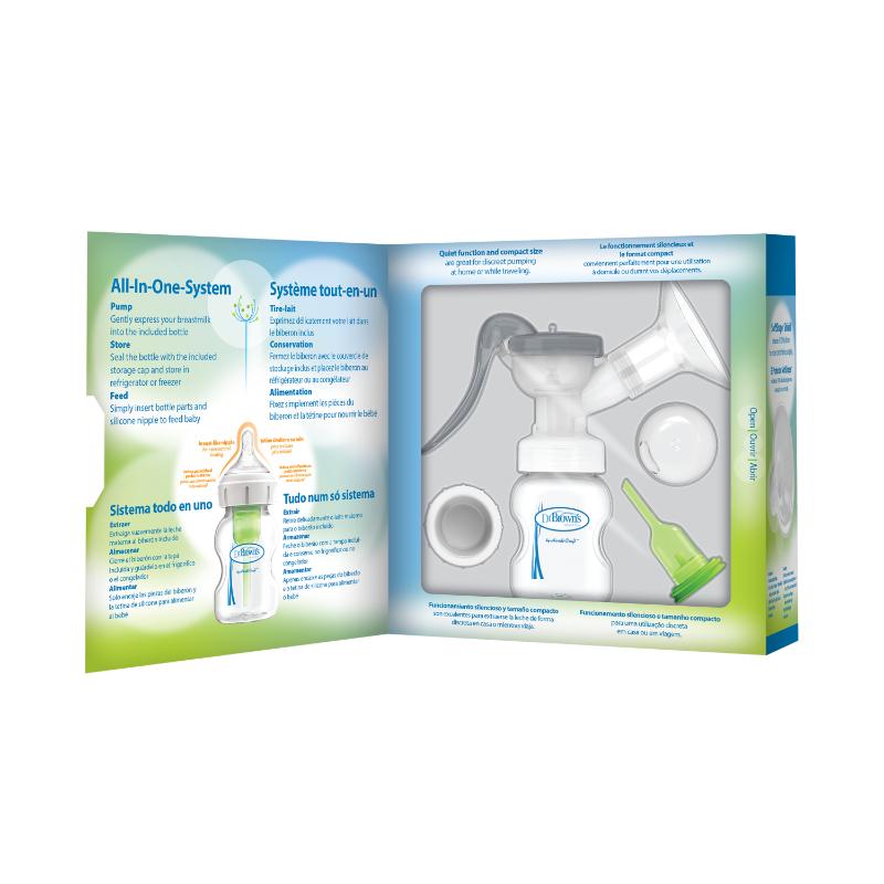 Dr Brown'S Extractor de leche manual  y biberón de cuello ancho anticólicos - Farmacias Arrocha