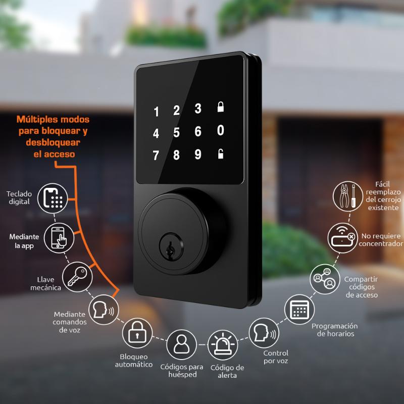 Nexxt  D100 Smart Wifi Doorlock Black - Farmacias Arrocha