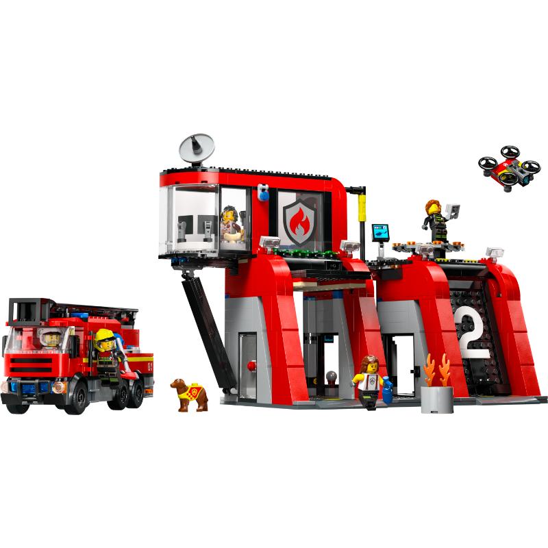 Lego - City Parque de Bomberos con Camión de Bomberos - Farmacias Arrocha