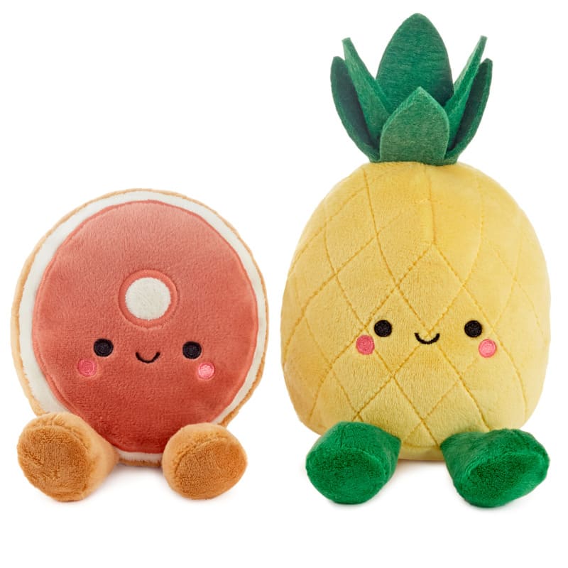 Hallmark Better Together Par de peluches magnéticos de jamón y piña, 7" - Farmacias Arrocha