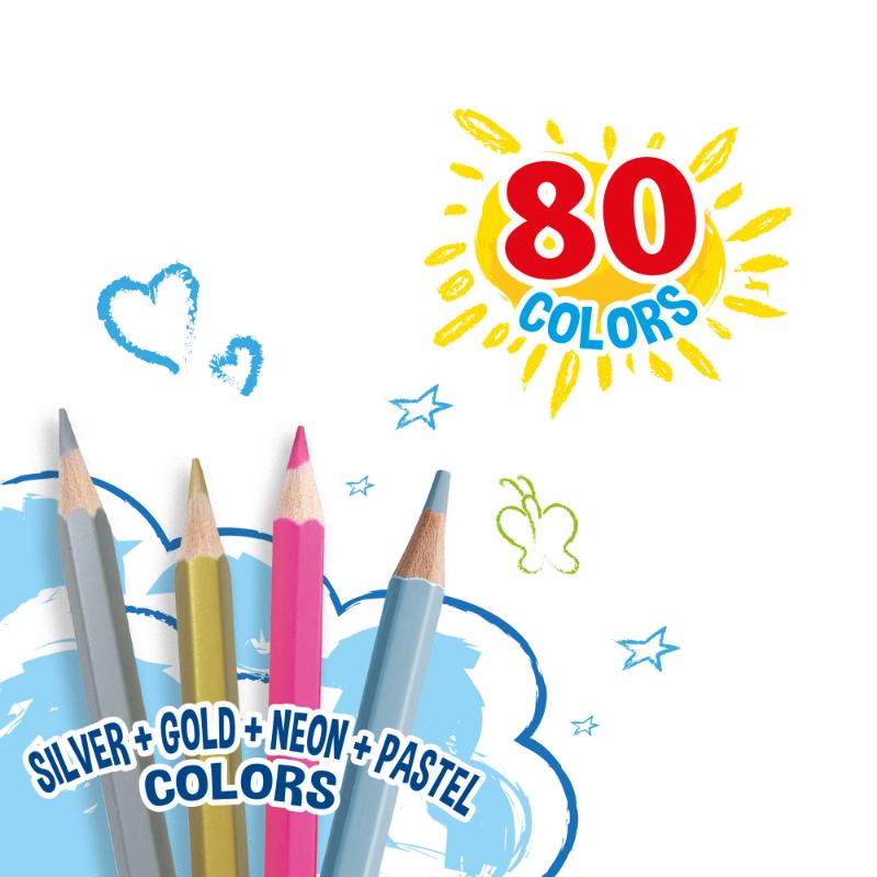 Carioca Tita Box 80Pcs Colored Pencil - Farmacias Arrocha