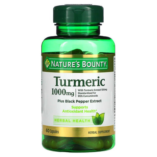 Nature's Bounty Turmeric Plus Black Pepper Extract 1.000 mg - Farmacias Arrocha
