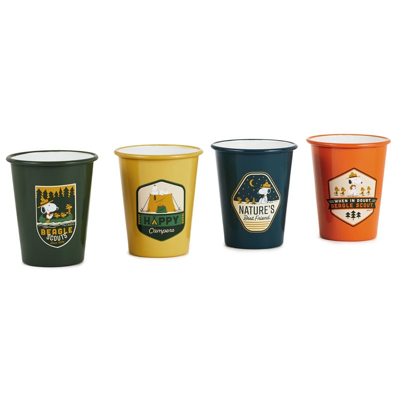 Hallmark Vasos para beber Peanuts® Beagle Scouts, juego de 4 - Farmacias Arrocha