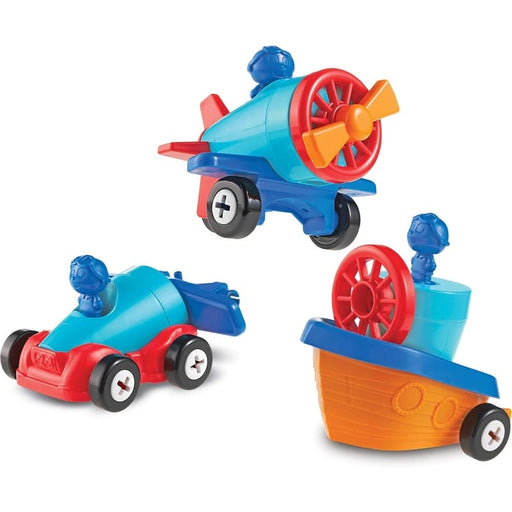 Learning Resources 1 - 2 - 3 Build It!™ Car - Plane - Boat - Farmacias Arrocha