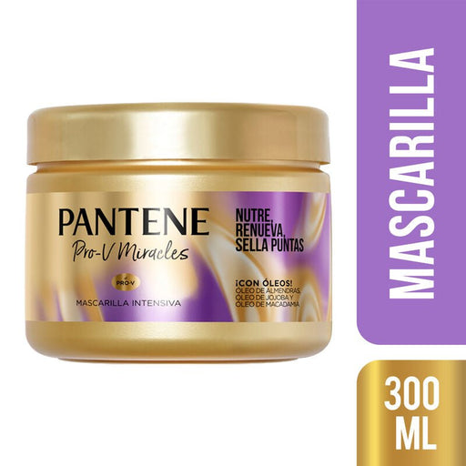 Mascarilla Intensiva Pantene Pro - v Miracles Nutre, Renueva, Sella Puntas 300 ml - Farmacias Arrocha