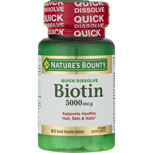 Nature's Bounty Biotin 5000Mcg 60 Quick Dissolve - Farmacias Arrocha