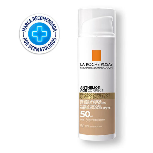 Protector Solar Facial Anthelios Age Correct Con Color SPF 50+ 50ml La Roche Posay - Farmacias Arrocha