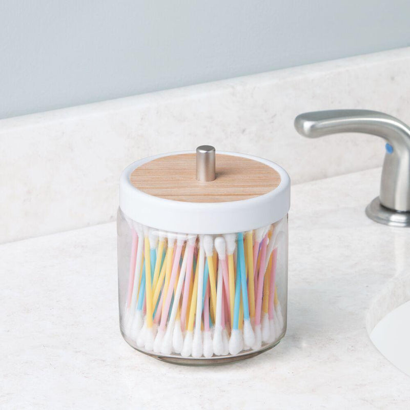 iDesign Envase De Vidrio Y Bamboo Para Tocador - Farmacias Arrocha