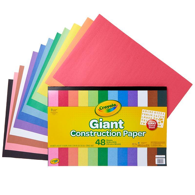 Crayola Crayola Giant Construction Paper W Stenc - Farmacias Arrocha