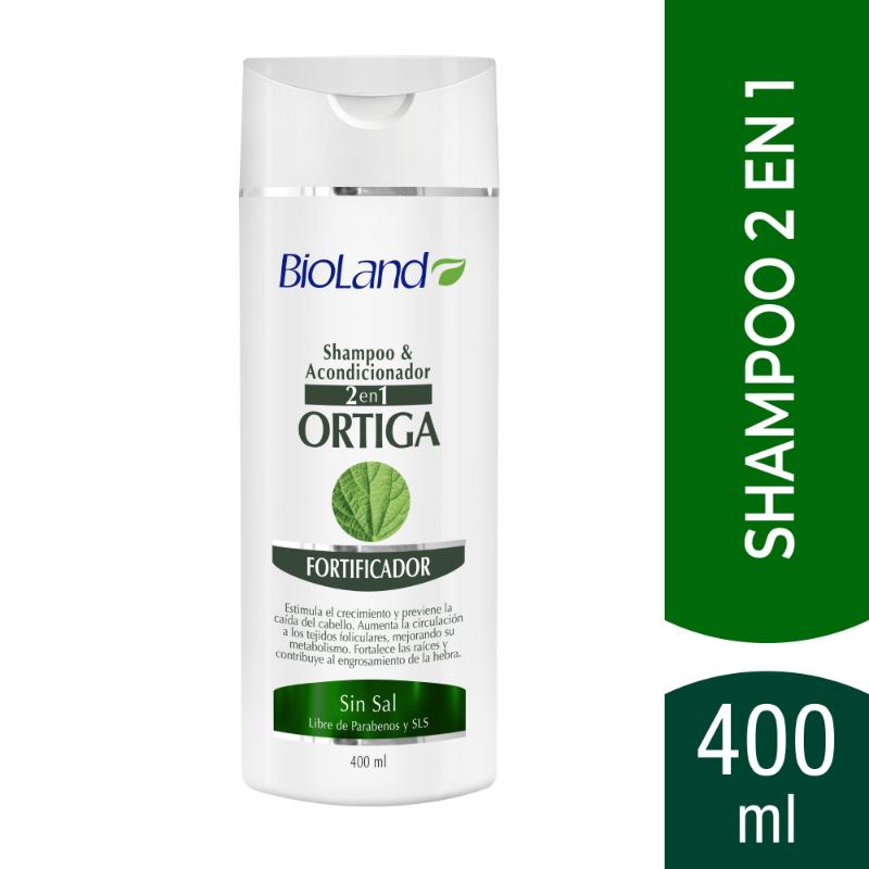 Bioland 2 En1 Ortiga Fortalecedor 400Ml - Farmacias Arrocha