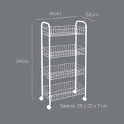 Metaltex Estante con Ruedas 4 Canastas - Farmacias Arrocha