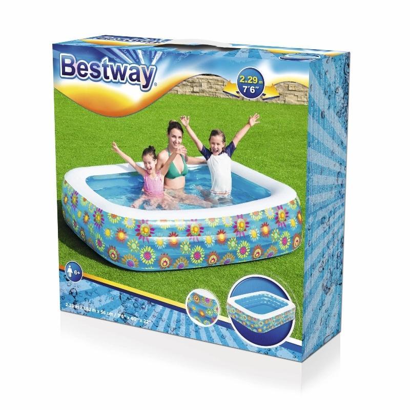Bestway Piscina rectangular Floral 229x152x56cm - Farmacias Arrocha