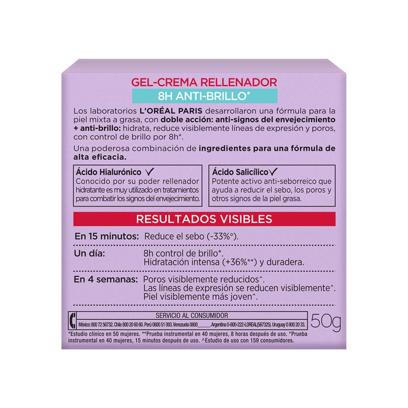 L'Oreal Gel Crema Anti - Brillo Acido Hialuronico - Farmacias Arrocha