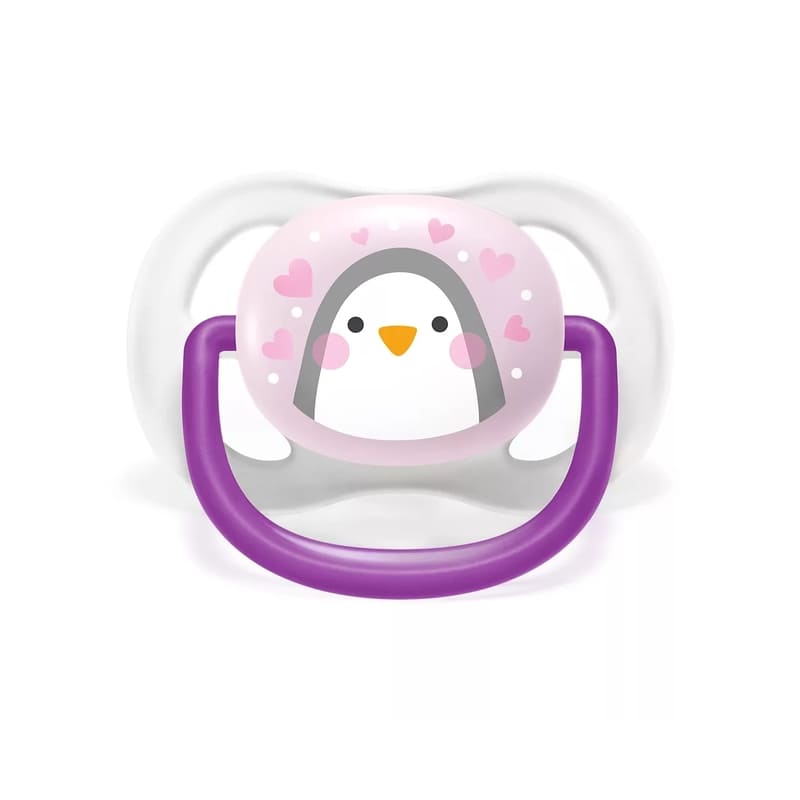 Avent 1 Chupete Ultra Air 0 - 6M/ Girl Penguin - Farmacias Arrocha