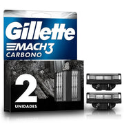 Repuesto para Máquina de afeitar Gillette Mach3 Carbono con 3 hojas, 2 uds - Farmacias Arrocha
