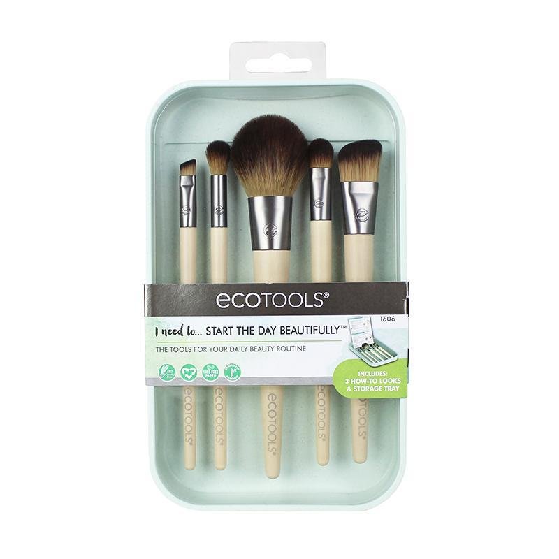 Ecotools Juego De Brochas De Maquillaje Para Sombra De Ojos, Base, Labial Y Corrector, Juego De 5 - Farmacias Arrocha
