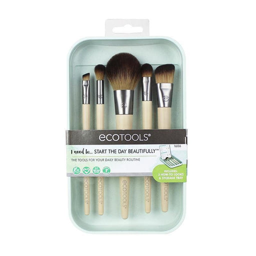 Ecotools Juego De Brochas De Maquillaje Para Sombra De Ojos, Base, Labial Y Corrector, Juego De 5 - Farmacias Arrocha