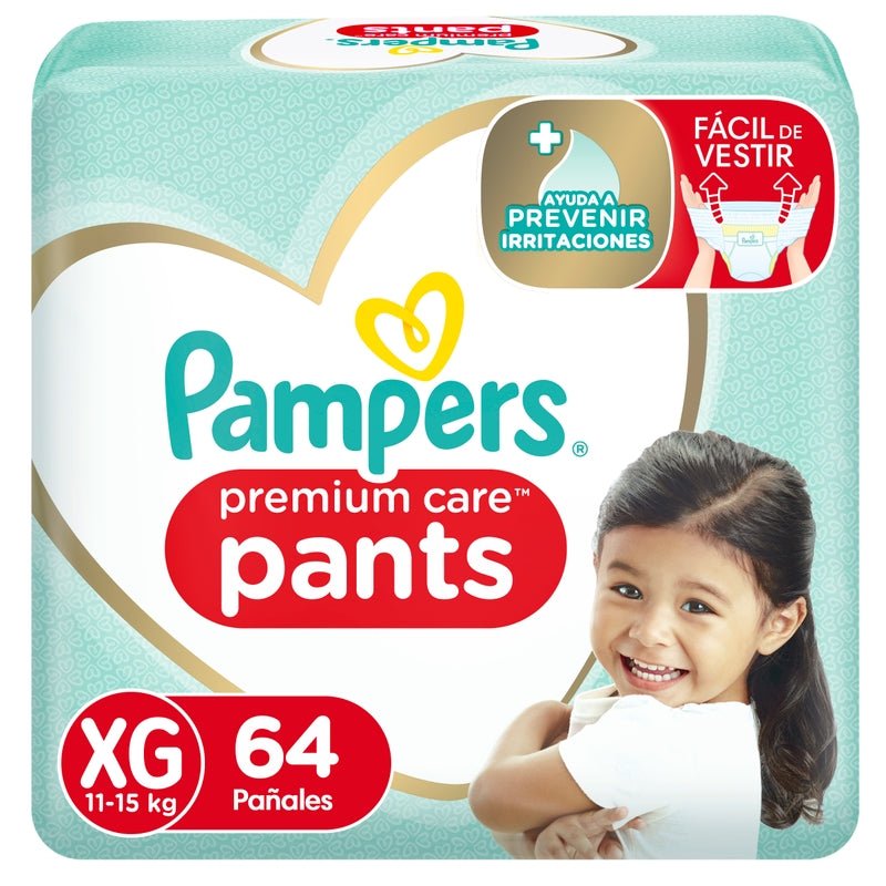 Pañales Pampers Premium Care Pants Talla XG, 64 unidades - Farmacias Arrocha